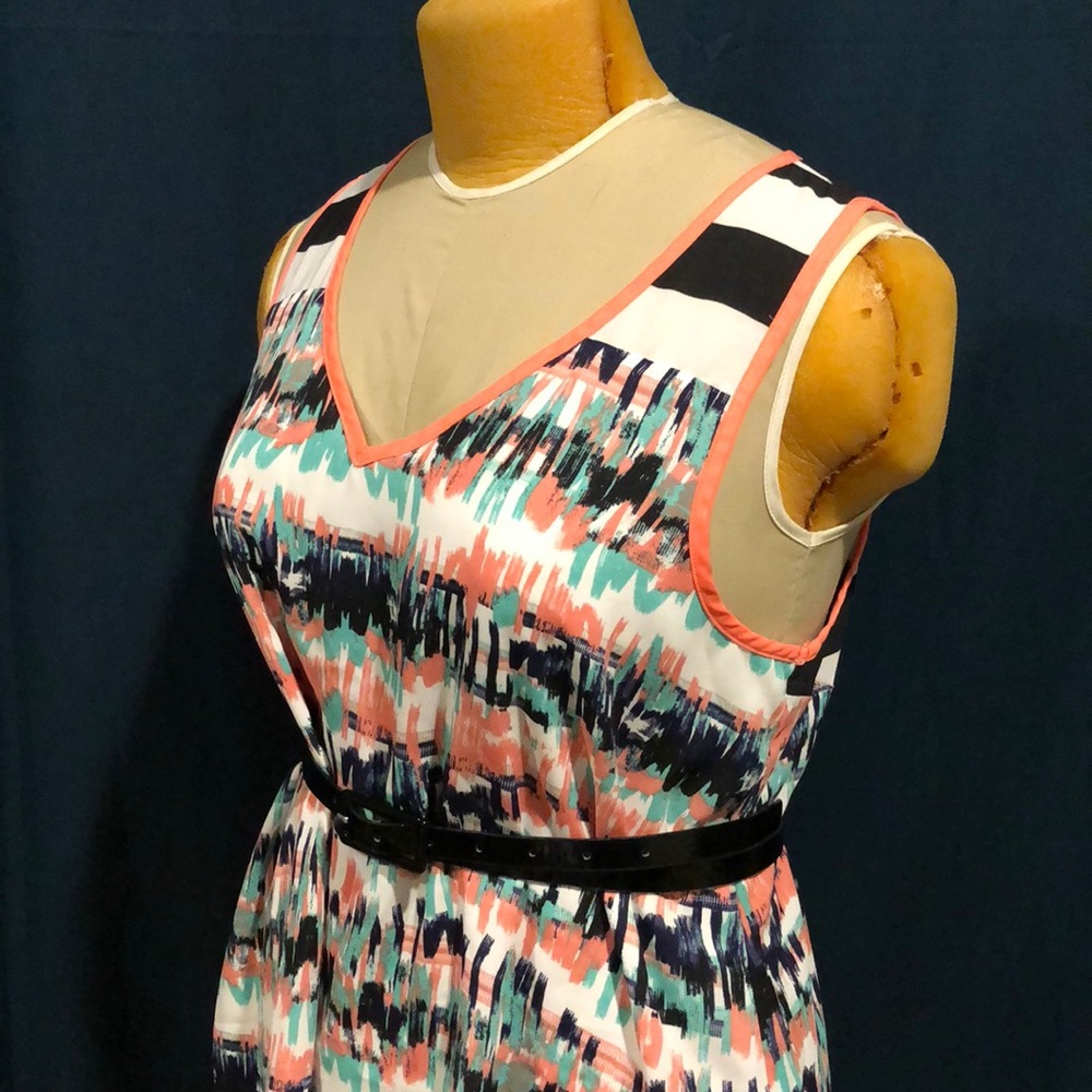 Large Striped and patterned tank top!